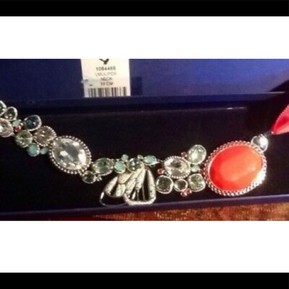 Swarovski Ribbon.Statement Butterfly Necklace - Picture 4 of 5